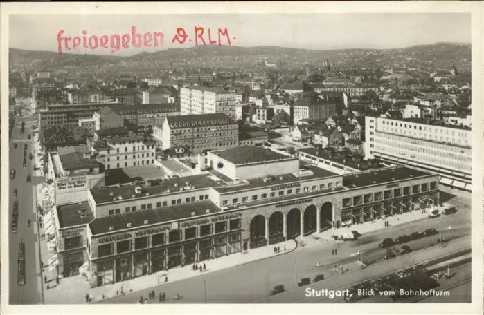 STUTTGART  CITY Blick vom Bahnhofsturm