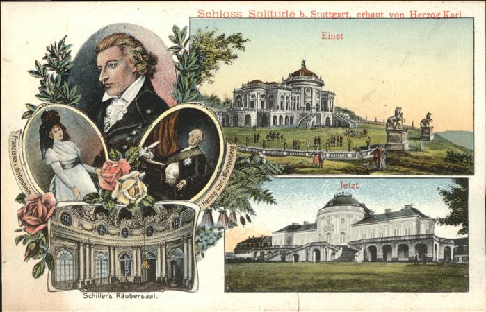 Schiller Friedrich Räubersaal Schloss Solitude Stuttgart H
