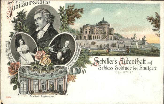 Schiller Friedrich Aufenthalt Schloss Solitude Stuttgart F