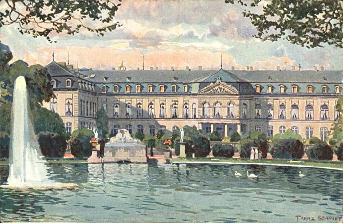 Schmidt Franz Stuttgart Residenzschloss Anlagensee