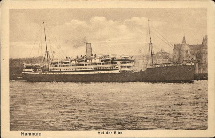 Dampfer Oceanliner Hamburg Elbe