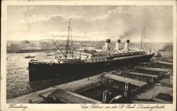 Dampfer Oceanliner Cap Polonio Hamburg St.Pauli-Landungsbr
