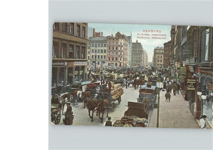 HAMBURG  CITY Kl Burstah Hopfenmarkt Holzbruecke Mattenwiete