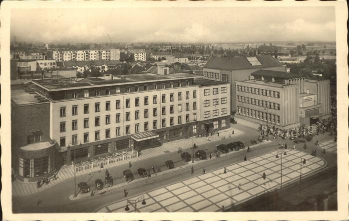 Pardubice Pardubitz Grand Hotel und Stadtblick