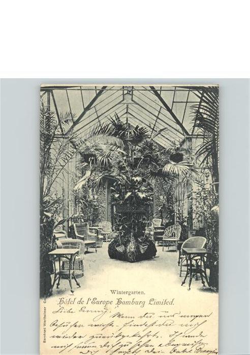 Hamburg Wintergarten Hotel de l Europe