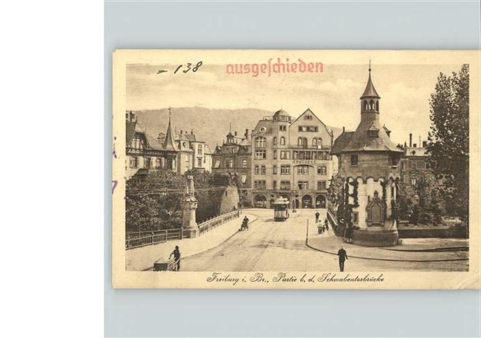 Freiburg Breisgau Partie an der Schwabentorbrücke