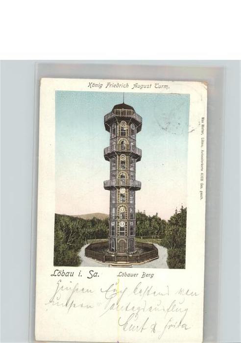 Loebau Sachsen Löbauer Berg König Friedr August Turm