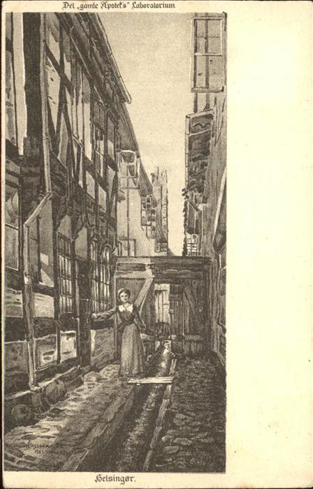 Helsingor Elsinore Gasse Bächle