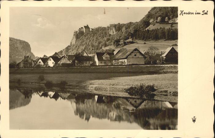 Hausen Tal Partie an der Donau mit Schloss Werenwa