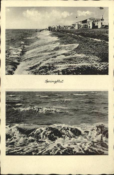 Tossens Nordseebad Springflut Strand
