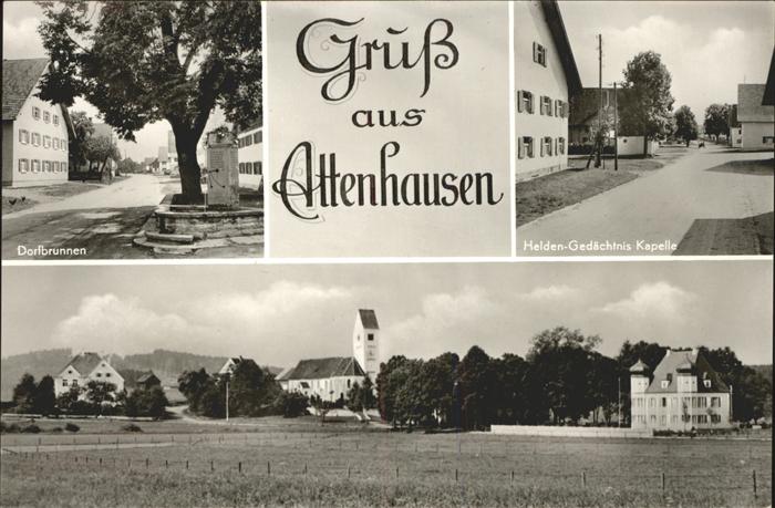 Attenhausen Pfalz Dorfbrunnen Helden Gedächtnis Kapelle K