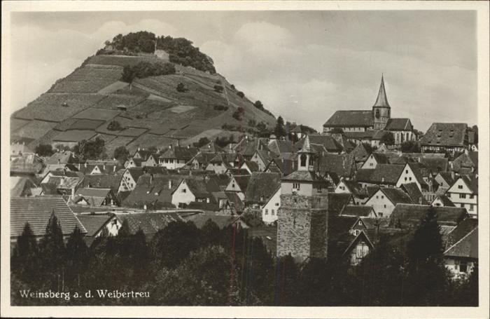 Weinsberg Ortsansicht mit Kirche Turm