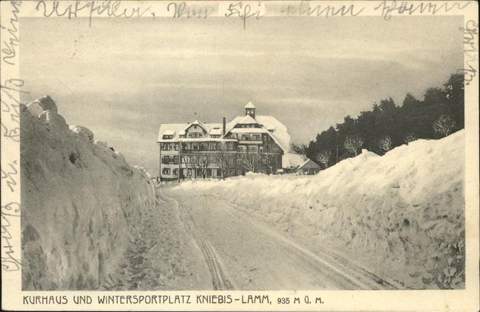 FREUDENSTADT BW Kurhaus und Wintersportplatz Kniebis Lamm