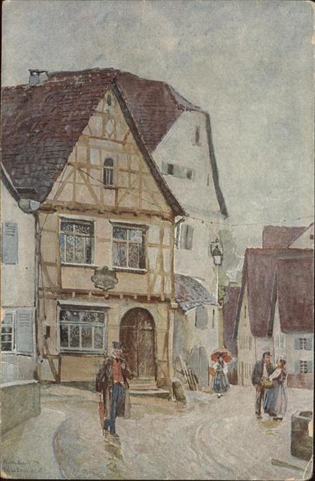 Marbach Neckar Schiller's Geburtshaus Künstlerkarte