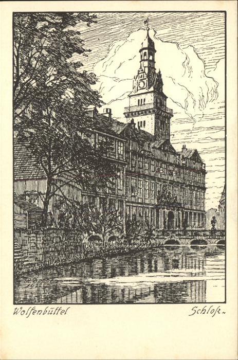 Wolfenbuettel Schloss Künstlerkarte