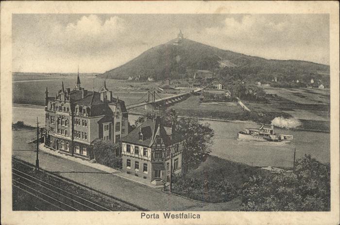 Porta Westfalica Weserbrücke Dampfer Wittekindsberg mit