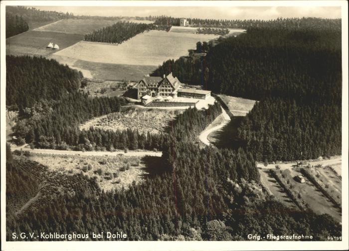 Dahle Altena S.G.V. Kohlberghaus Fliegeraufnahme