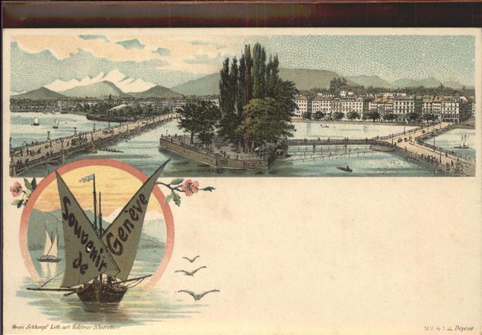 Geneve GE Lac Leman port bateau