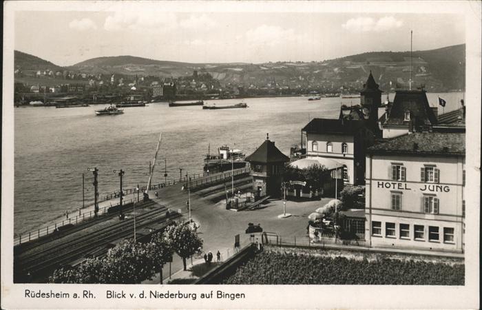 Ruedesheim Rhein Blick auf Bingen Feldpost