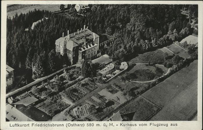 Friedrichsbrunn Harz Fliegeraufnahme Kurhaus Feldpost
