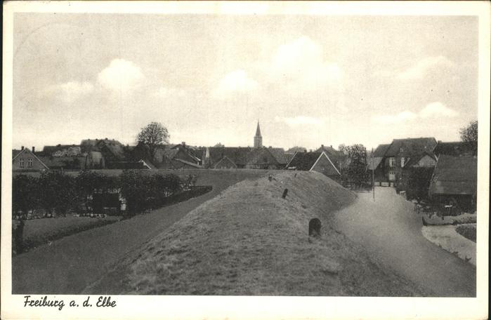 Freiburg Elbe Panorama Feldpost