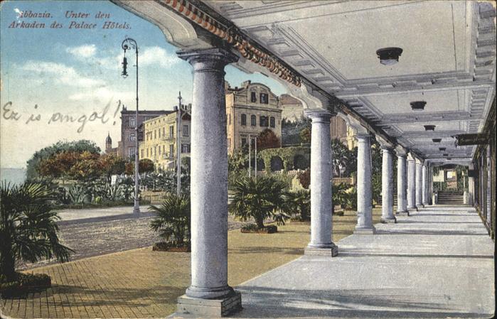 Opatija Abbazia Arkaden des Palace Hotels