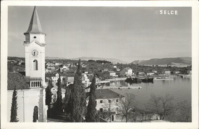 Selce Crikvenica Blick zum Hafen Kirche