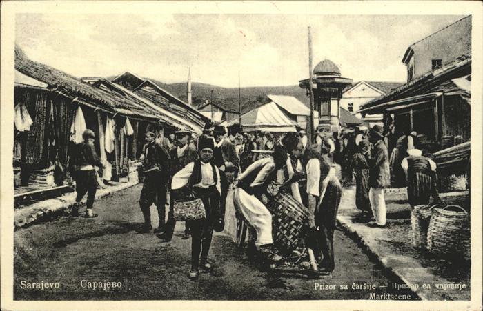 Sarajevo Prizor sa carsije Marktszene