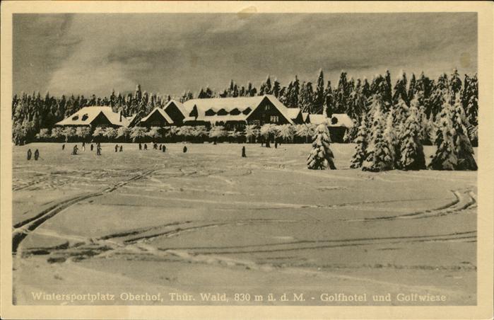 Oberhof Thueringen Wintersportplatz Golfhotel und Golfwies