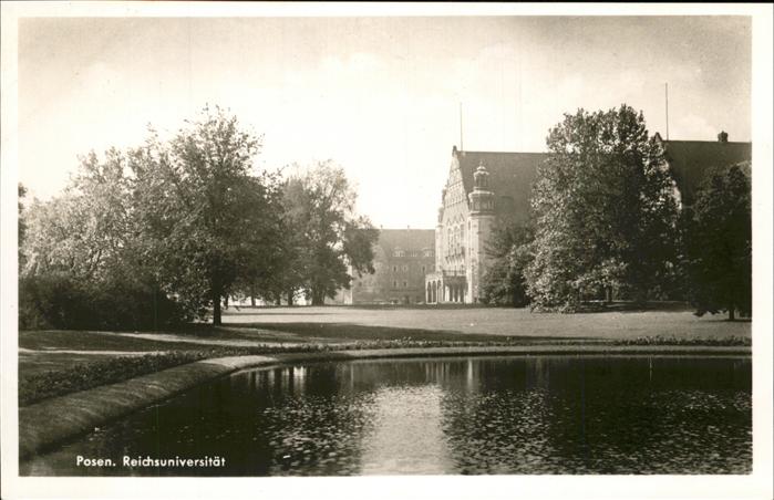 Posen Poznan Reichsuniversität Teich
