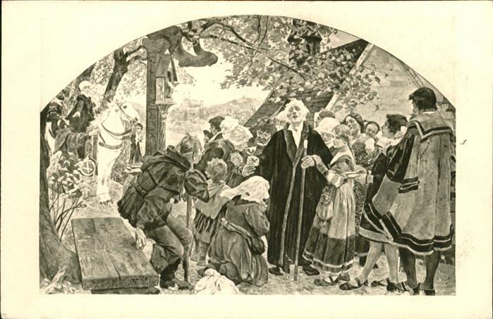 Quedlinburg Harz Einfuehrung der Reformation Prediger Kirchhoff nach Gemaelde vo