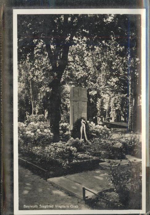 BAYREUTH Bayern Siegfried Wagner Grab