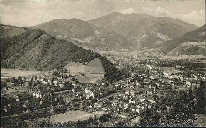 Kapfenberg Panorama mit Gusstahlfabrik Industrie A
