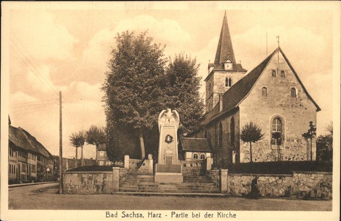 Bad Sachsa Harz Partie bei der Kirche Denkmal
