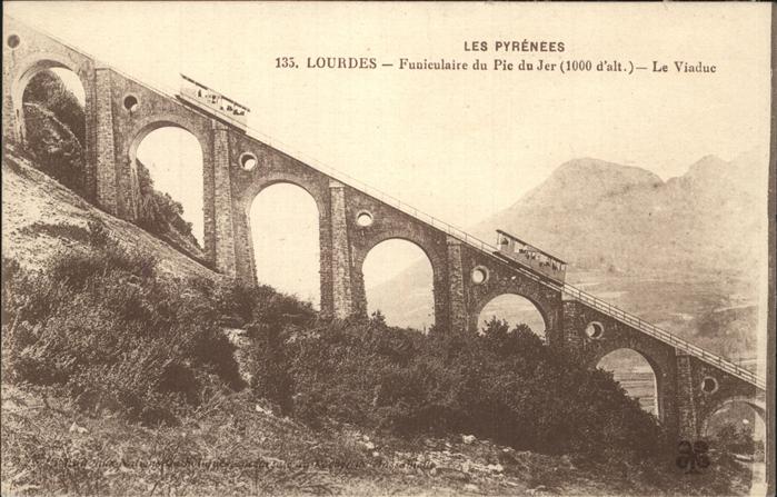 Viadukte Viaduc Eisenbahn Lourdes Pyrenees