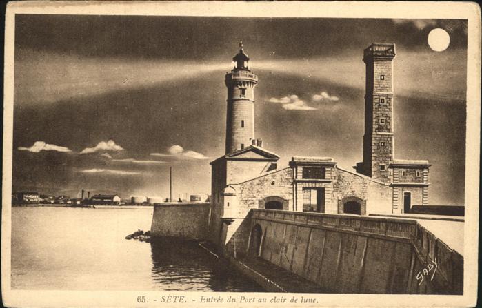Leuchtturm Lighthouse Sete Entree Port