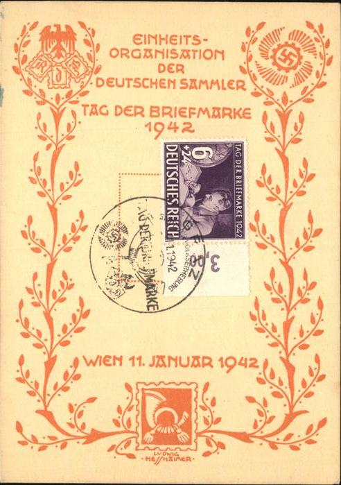 Philatelie Deutsche Sammler Briefmarke 1942