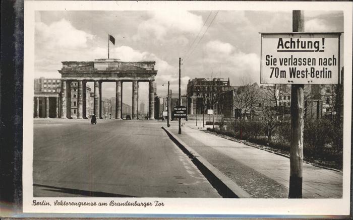 Zoll Grenze Douane Berlin Sektorengrenze Brandenburg