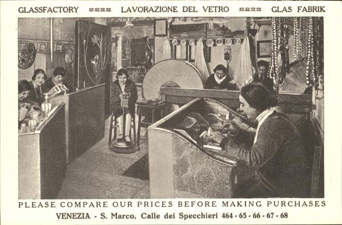 Glashandwerk Fabrik Venezia G. Ferracuti