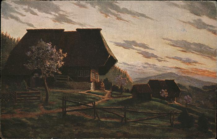 Simon A. Schwarzwaldhaus Sonnenuntergang