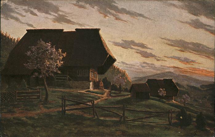 Simon A. Schwarzwaldhaus Sonnenuntergang