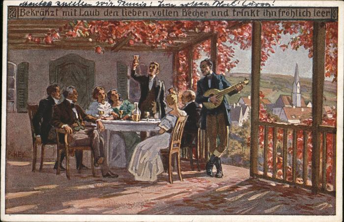 Hey Paul Nr. 43 Volksliederkarte Bekränzt mit Laub