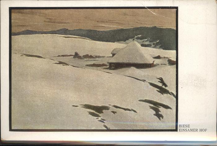 Biese Carl Karl Einsamer Hof