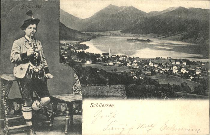 Schliersee Panorama Trachtenbursch