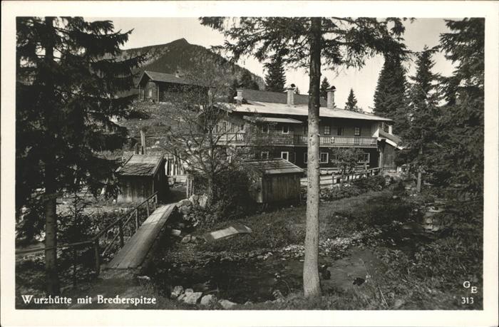 Schliersee Wurzhütte mit Brecherspitze