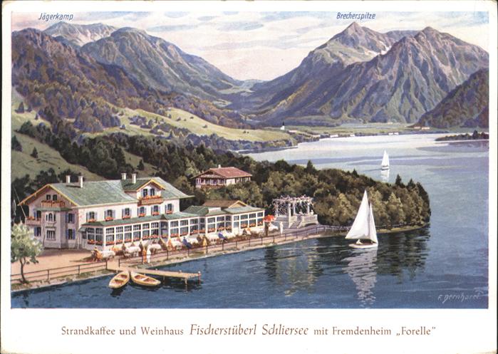 Schliersee Partie am Schliersee mit Strandkaffee u