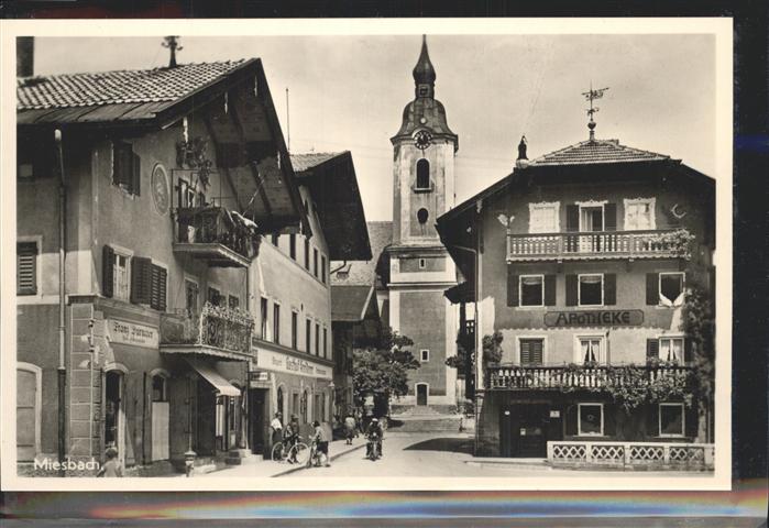 Miesbach Oberer Markt mit Kirche