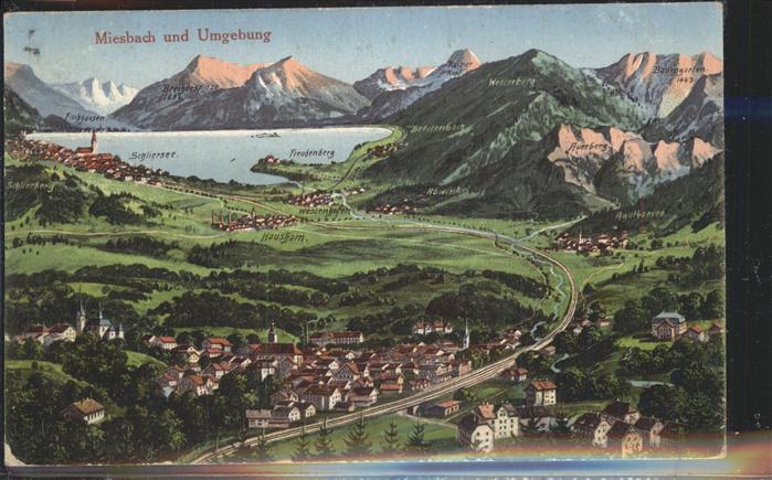 Miesbach und Umgebung Panorama Feldpost
