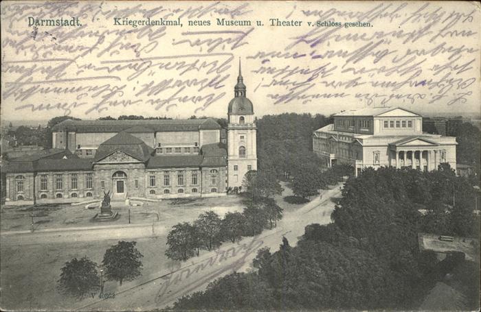 Darmstadt Kriegerdenkmal neues Museum Theater
