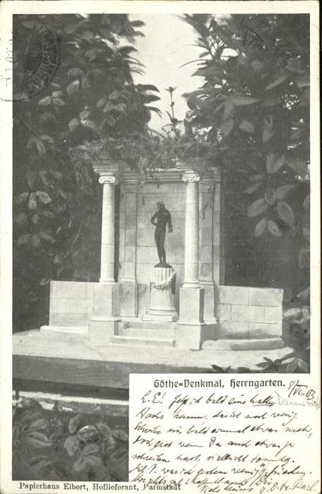 Darmstadt Goethe Denkmal Herrngarten